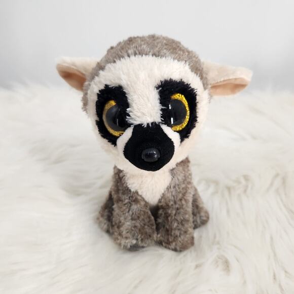 Ty Beanie Boo Linus the Lemur Plush Stuffed Animal 6" - Picture 1 of 2